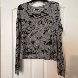 Grey Modern Lux Love themed sweater